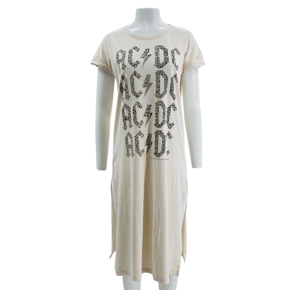 NWOT Chaser x Free People AC/DC Leopard Midi Slit Shirtdress S